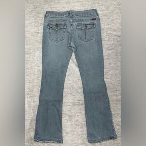Topshop Moto Y2K Bootcut Jeans Light Wash Low Rise